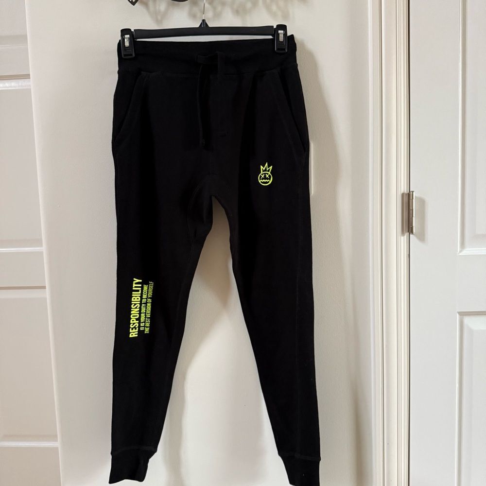 Miruko Graphic Print Black Drawstring Joggers Swe… - image 3